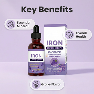 Gotas Líquidas de Hierro para Adultos de Marca Privada OEM/ODM, Sabor Uva - 2FL OZ, Suplemento Mineral y Energético Esencial para la Salud General - Product Image 2