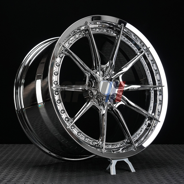 GPW Custom Chrome 2 Piece Forged Wheels for Porsche 911 2020 992 20x8.5 20x11.5 21 22 23 Inch 5x130 Staggered Racing Car Rims