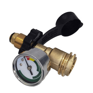 อะแดปเตอร์ตัวปรับแรงดันโพรเพนทองแดงพร้อมเกจวัดสำหรับข้อต่อถังแก๊ส POL - Product Image 5