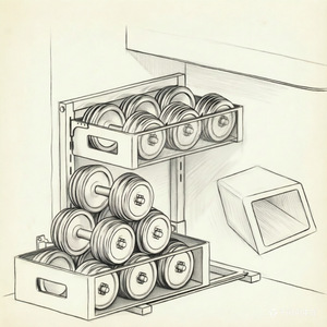 <b>Under</b> Sink Storage Rack Rectangle Removable Cabinet Organizer For Kitchen Sink Area JLY1452 - Product Image 3