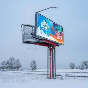 Pantalla LED de Doble Cara Fija para Exteriores RAYBO, IP67, Pantalla LED para Invierno, Publicidad Digital para Carreteras - Product Image 2