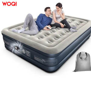 WOQI kualitas tinggi diperpanjang dan lebar okupansi ganda kasur tiup PVC naik tinggi dengan pompa listrik bawaan - Product Image 1