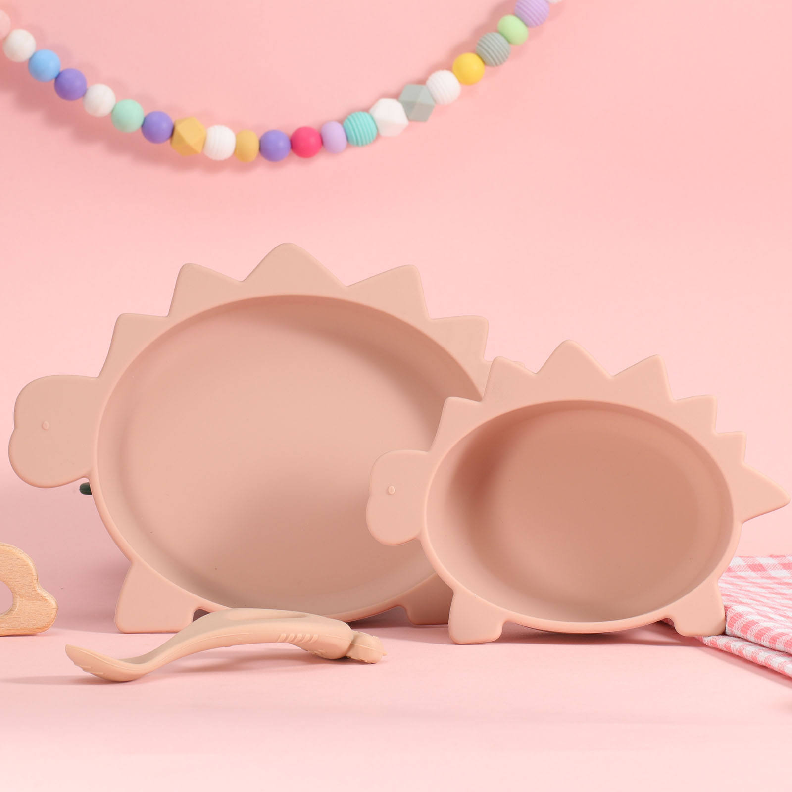 Dinosaur set |  Apricot Pink