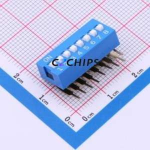 SMWA-08B-TP DIP Switch Switch ( Number of Switch Sections: 8 )( Lead Spacing: 2.54mm )( Rated Current: 25mA ) - Product Image 1