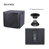 R206+RD-H15SA/RD-H18SA Ensemble de haut-parleurs actifs et passifs pour basses de 15/18 pouces pour Église, Événements, Banquets