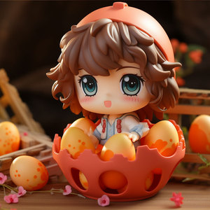 Figurine PVC personnalisée en boîte mystère, mignonne, thème écloserie d'œufs, pour fille, ornement de bureau, thème fantaisie, objet de collection pour filles - Product Image 4
