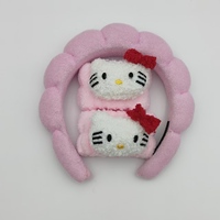 Ensemble de bandeaux et bracelets en peluche douce motif Lion, Tigre, Chat, pour spa, soins de la peau, maquillage et accessoires capillaires, vente en gros