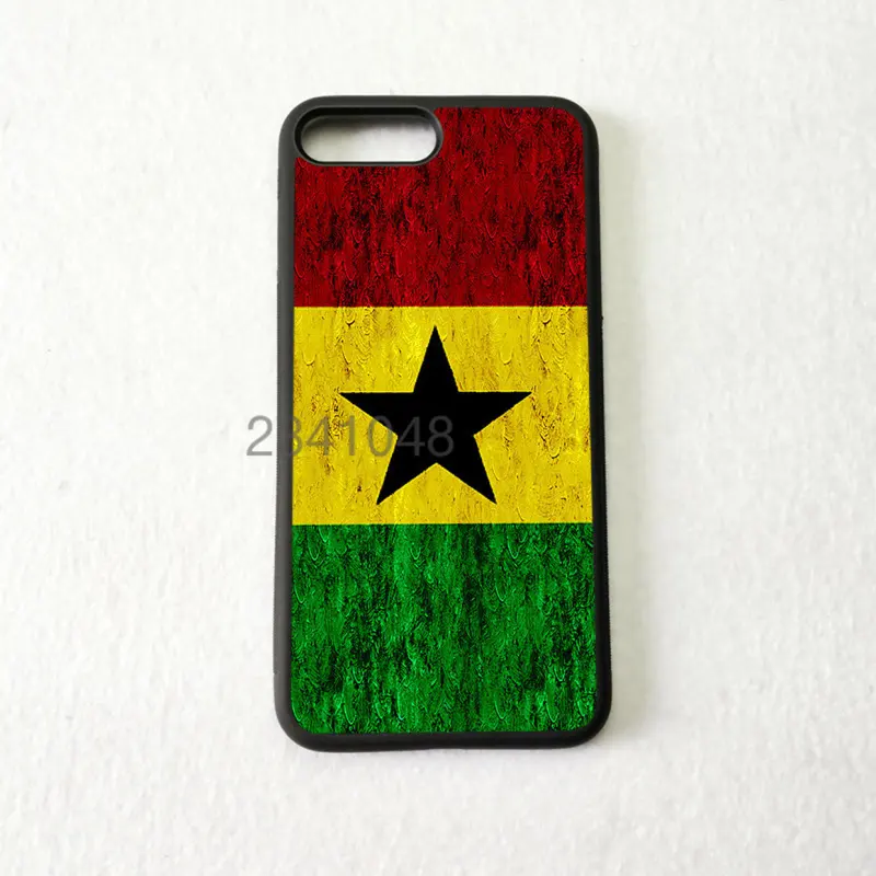 דגל גאנה רך סיליקון צד מקרי טלפון נייד עבור iPhone 11 פרו מקס 5S se 6s בתוספת 7 8 בתוספת XR XS מקסימום כיסוי שקיות