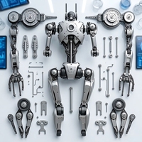 Boîtier d'articulation robotique usiné CNC à haute tolérance, composants robotiques personnalisés en aluminium 7075 pour pièces d'équipements d'automatisation