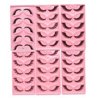 Vente en gros de cils naturels moelleux en faux vison vaporeux en œil de renard et yeux de chat avec extension de cils Look 3D fibre synthétique naturelle longue