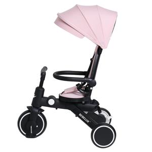 Triciclo para niños de alta calidad OEM 8 en 1, triciclo para bebés de diseño fácil de plegar con un botón con asiento de rotación 360, coche para niños de 3 ruedas - Product Image 4