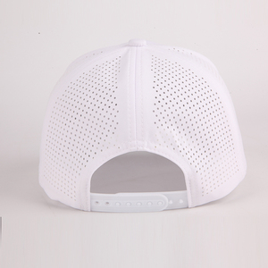 Sombrero de Golf deportivo de poliéster impermeable de 5 paneles con logotipo bordado en 3D personalizado a la moda, Gorras de papá perforadas cortadas con láser, gorra de béisbol con cuerda - Product Image 6