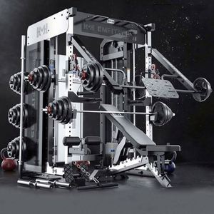 Équipement de fitness multifonctionnel en acier Smith Machine and Cross Cable Power Squat Rack - Product Image 1