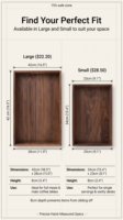 Plateau de service en bois de noyer massif, 2 tailles, 42 x 34 cm, bord profond de 6 cm, pour table basse, coiffeuse, décoration intérieure, rangement de cuisine, vente en gros
