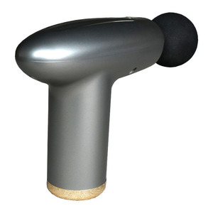 Mini pistolet de massage électrique portable, gris argenté, 12 niveaux de vitesse, moteur sans balais, rechargeable par USB, pour la relaxation des muscles, du cou et de la tête - Product Image 1