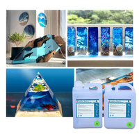 Échantillon gratuit de résine époxy 2:1 résine époxy liquide transparente cristalline kit complet de résine époxy silicone pour plancher de table