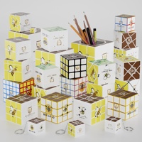 Cube magique 3x3 personnalisé OEM ODM avec logo, impression UV, plastique ABS, puzzle promotionnel, cadeau en gros