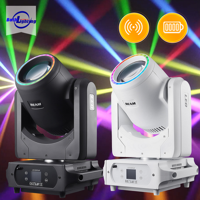 Bothlighting 100w LED Beam Moving Head Light Wireless DMX Wedding Dj Mover Head Light Battery Operated for Stage Event Light
