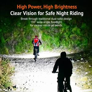 Nuovo Faro <span class=keywords><strong>per</strong></span> Bicicletta ad Alta Intensità, Ricaricabile, con Luce Abbagliante e Clacson, Impermeabile, <span class=keywords><strong>per</strong></span> Illuminazione Notturna su <span class=keywords><strong>Mountain</strong></span> <span class=keywords><strong>Bike</strong></span> - Product Image 5