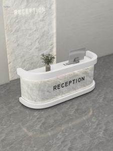 Bureau de réception moderne de luxe pour salon de beauté Bureau de caisse pour établissement de formation en danse et vêtements pour femmes en bois - Product Image 3