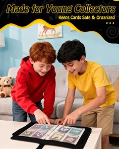 Álbum para Tarjetas Coleccionables de Pokémon, Impermeable, con 4 y 9 Bolsillos, Capacidad para 400 Tarjetas, con Cierre de Cremallera - Product Image 4