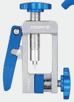 Outil manuel professionnel en alliage d'aluminium argenté et bleu pour l'installation de conduites de frein hydraulique de vélo, pince à aiguille et coupe-tuyau pour vélo