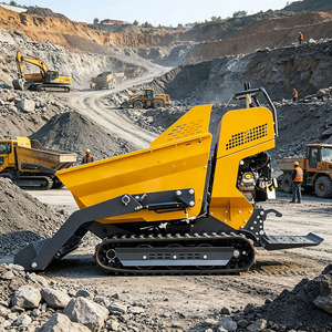 Mini-dumper sur chenilles de 800 kg de capacité de charge pour le transport dans les mines, les fermes et les plantations de palmiers - Product Image 1