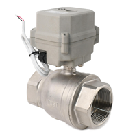 Vanne à boisseau sphérique électrique modulante Etrany 2 pouces en laiton SS304, 2 voies, RS485, haute température, contrôle électrique, DC5V, couple 2N.M