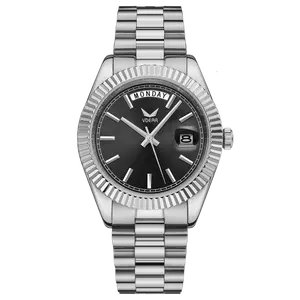Mode affaires décontracté calendrier horloge hommes montres hommes poignet avec conception de logo personnalisé montre automatique hommes