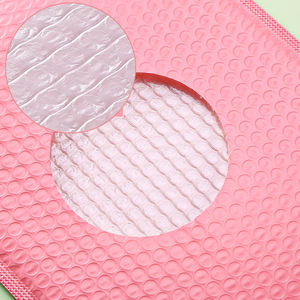 Emballage de vêtement cosmétique biodégradable auto-scellé rose <span class=keywords><strong>noir</strong></span> avec logo personnalisé enveloppe d'expédition rembourrée à bulles sacs d'expédition à bulles en poly - Product Image 3