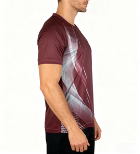 Bán buôn tùy chỉnh in thể thao độ ẩm-wicking T-Shirt | 100% polyester thoáng khí hoạt động <span class=keywords><strong>TEE</strong></span> cho phòng tập thể dục chạy quần vợt - Product Image 2