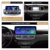 Vente Flash : Kit de Cadre de Tableau de Bord Noir 12,3 Pouces pour Autoradio DVD, Compatible KIA SORENTO 2015, en Plastique ABS