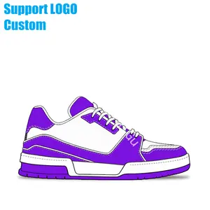 Custom LVs Style Shoes Fashion High Quality Custom Logo skateboarding shoes juta balanciaga af1 retro 4