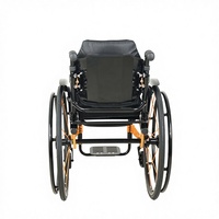 Silla de Ruedas Manual Plegable con Marco Rígido, Ligera y Moderna para Deportes y Ocio, Asiento Ergonómico para Personas con Discapacidad