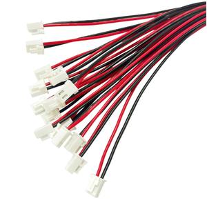 Özelleştirilmiş 2-Pin elektronik kablo demeti XH1.25/PH2.0/XH2.54 terminali kırmızı siyah düz kablo elektronik kablo tel işleme - Product Image 4