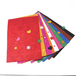 Foska 20*30CM 2mm d'épaisseur multicolore paillettes artisanat feuilles de mousse avec Sricker pour Costumes projets d'art et d'artisanat - Product Image 1