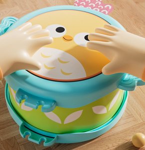 Wholesale Percussion Instrument Cute Chicken Kids Playing Toys Hand <b>Drum</b> Musical Instrument - Product Image 3