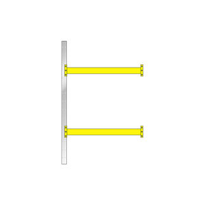 2-Paar Tragbalken für 6 Europaletten Paletten-Anbauregal mit Fachlast 2400 Kg BxTxH 1885X1100X3000mm - Product Image 3