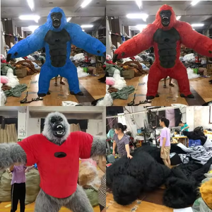 Efun Minimum Sipariş Adedi 1 Adet En Yeni Şişme Hareketli Goril Siyah Gri Goril Maskotu Cosplay Kostümü Cadılar Bayramı Partisi için Maskot Kostümleri - Product Image 4