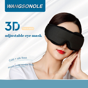 Venta caliente ajustable 3D Knit Sleep Eye Mask para viajes en casa y meditación Cómoda máscara de ojos para <span class=keywords><strong>dormir</strong></span> - Product Image 3