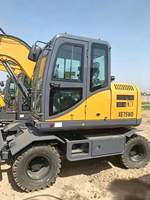 Promotion XE75WD Excavatrice sur roues 7 points 3 tonnes avec godet de 0,3 m³ – Puissante machine de construction routière