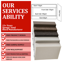 Kingdom Sable lavable et réutilisable OEM résistant à l'abrasion Éponge multicolore en option Sand Scrub Block