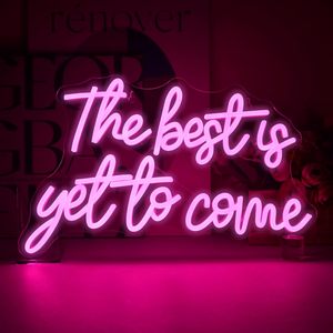 En İyisi Hala Geliyor Neon Tabela Pembe Harfli <span class=keywords><strong>Led</strong></span> Neon Işıklar Duvar Dekoru Neon Tabelaları - Product Image 2