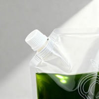 Pochettes Doypack Personnalisées en PE Transparent avec Bec Verseur Anti-Fuite pour Boissons Liquides, Qualité Alimentaire, pour Vodka, Champagne, Jus, Bière