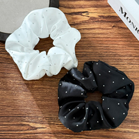 Coleteros Elegantes de Satén con Brillantes, Bandas Elásticas para Cola de Caballo, Lazos para el Cabello, Accesorios de Moda para Mujeres y Niñas