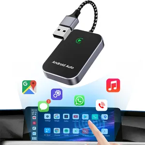 Boyi kablosuz otomatik adaptör araba oynamak için Android oyuncu kutusu kablolu kablosuz Android oto Carplay Dongle için Oem Android oto Ai kutusu