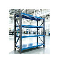 Étagère de stockage industrielle BOXUE 200 kg en acier perforé sans boulons, rayonnages industriels à poteaux, revêtement électrostatique en poudre