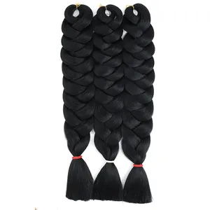 Vente chaude – Cheveux synthétiques pré-étirés de 165 g, 82 pouces, pour tresses ultra-jumbo, durables, faciles à installer, extension capillaire tendance - Product Image 3