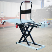 Chariot de levage hydraulique portable pliant de 300kg Chargement de manutention à bord électrique et élévateur à ciseaux de marchandises Voiture à plat