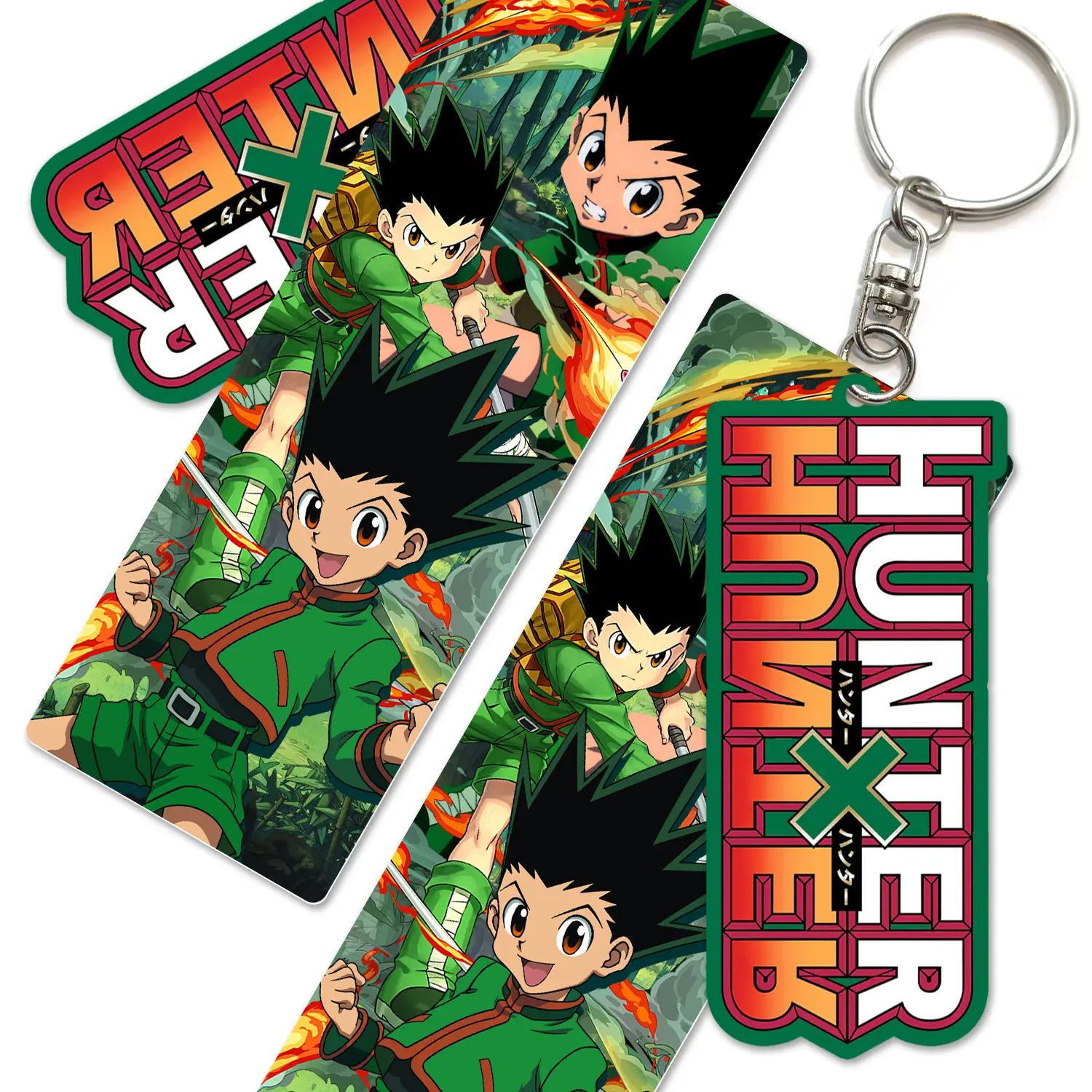 Nouveau Style Hunter X Hunter Anime porte-clés PVC Logo personnalisé porte-clés en plastique mode porte-clés en caoutchouc